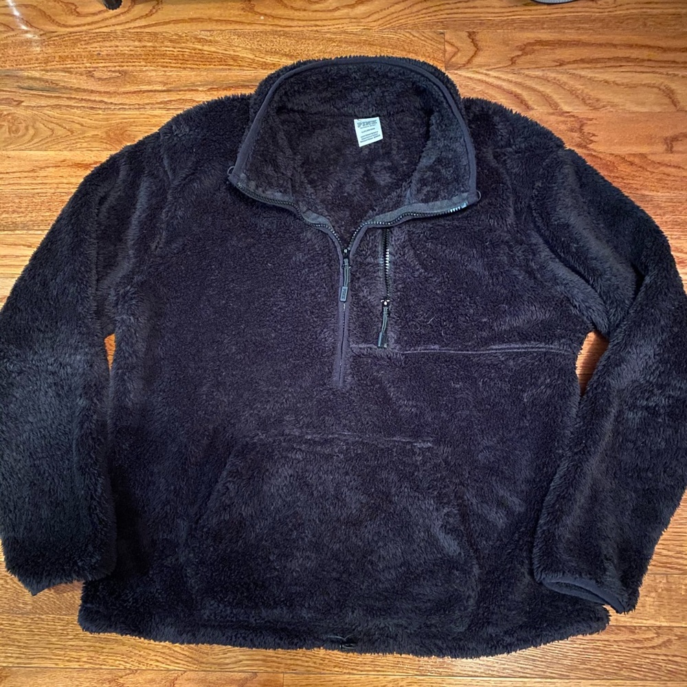 Victoria’s Secret pink teddy half zip